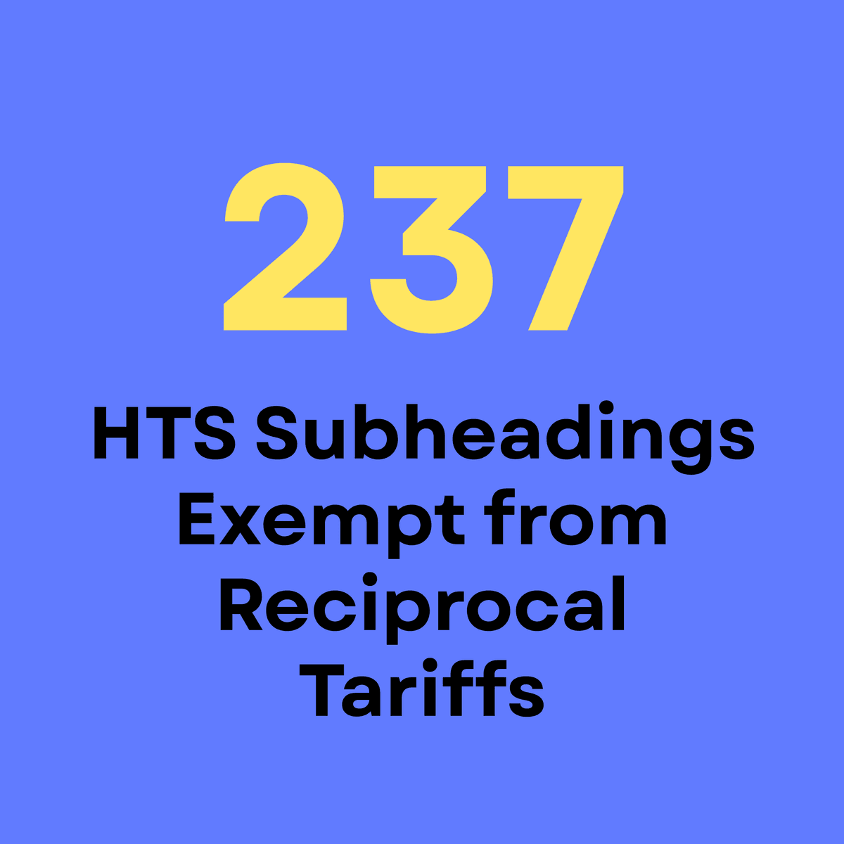 New Reciprical Tariff Exempt Articles Image