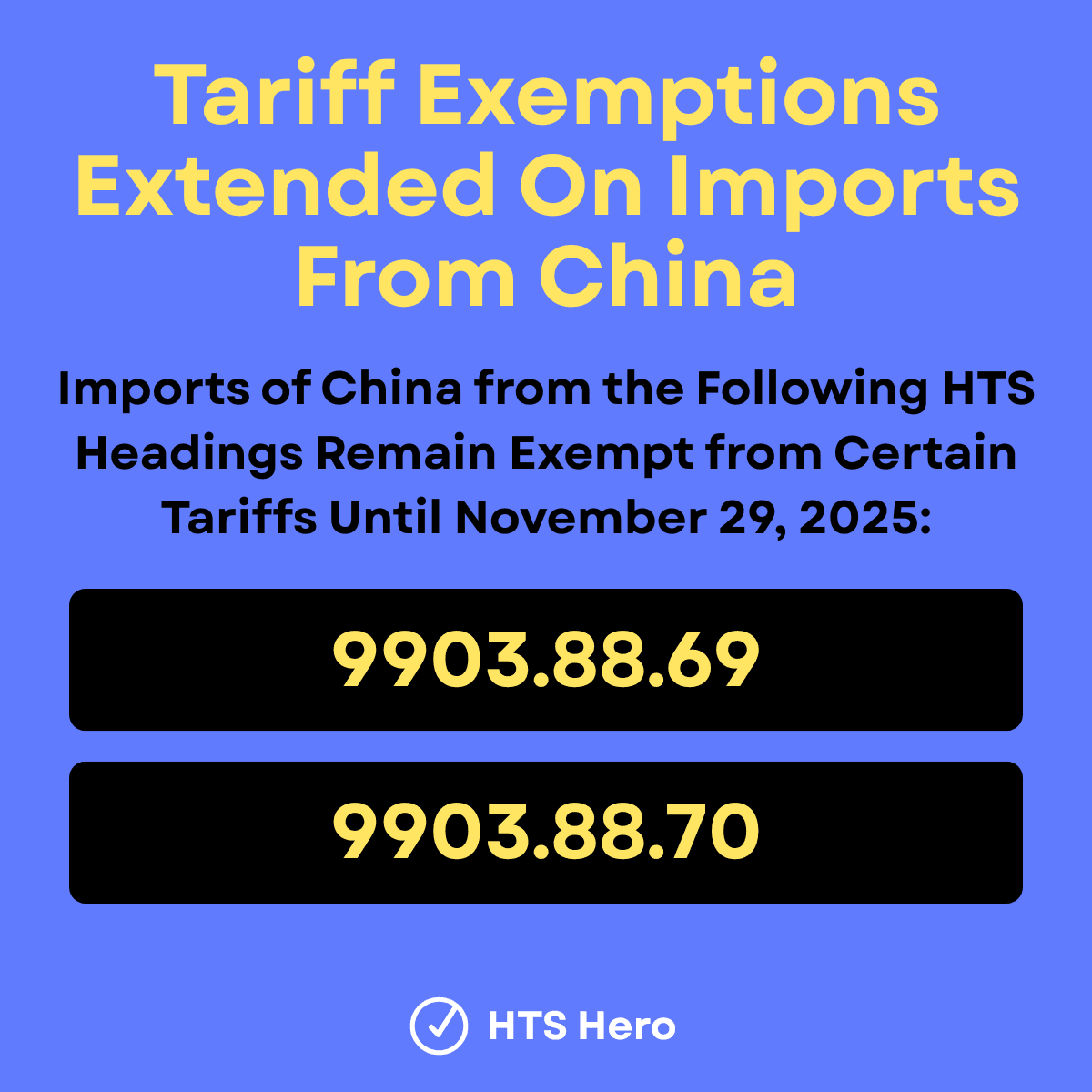 China Tariff Exemption Extensions Image