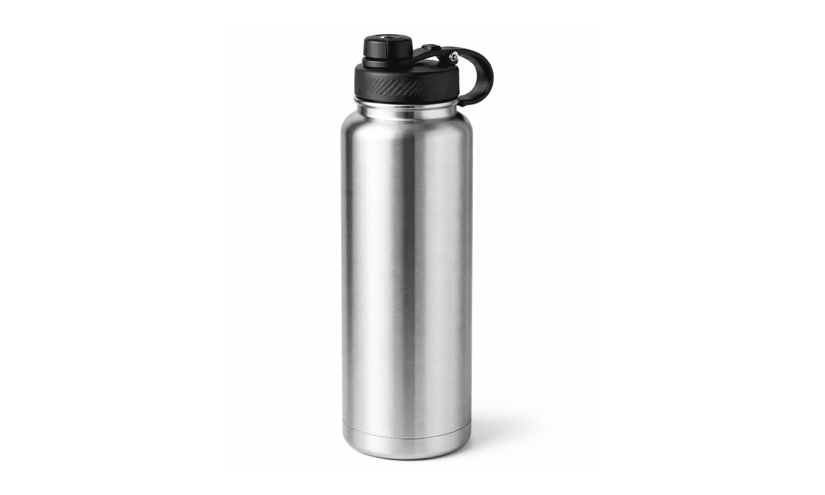 Stainless steel double-wall vacuum insulated water bottle, 32oz with leak-proof lid