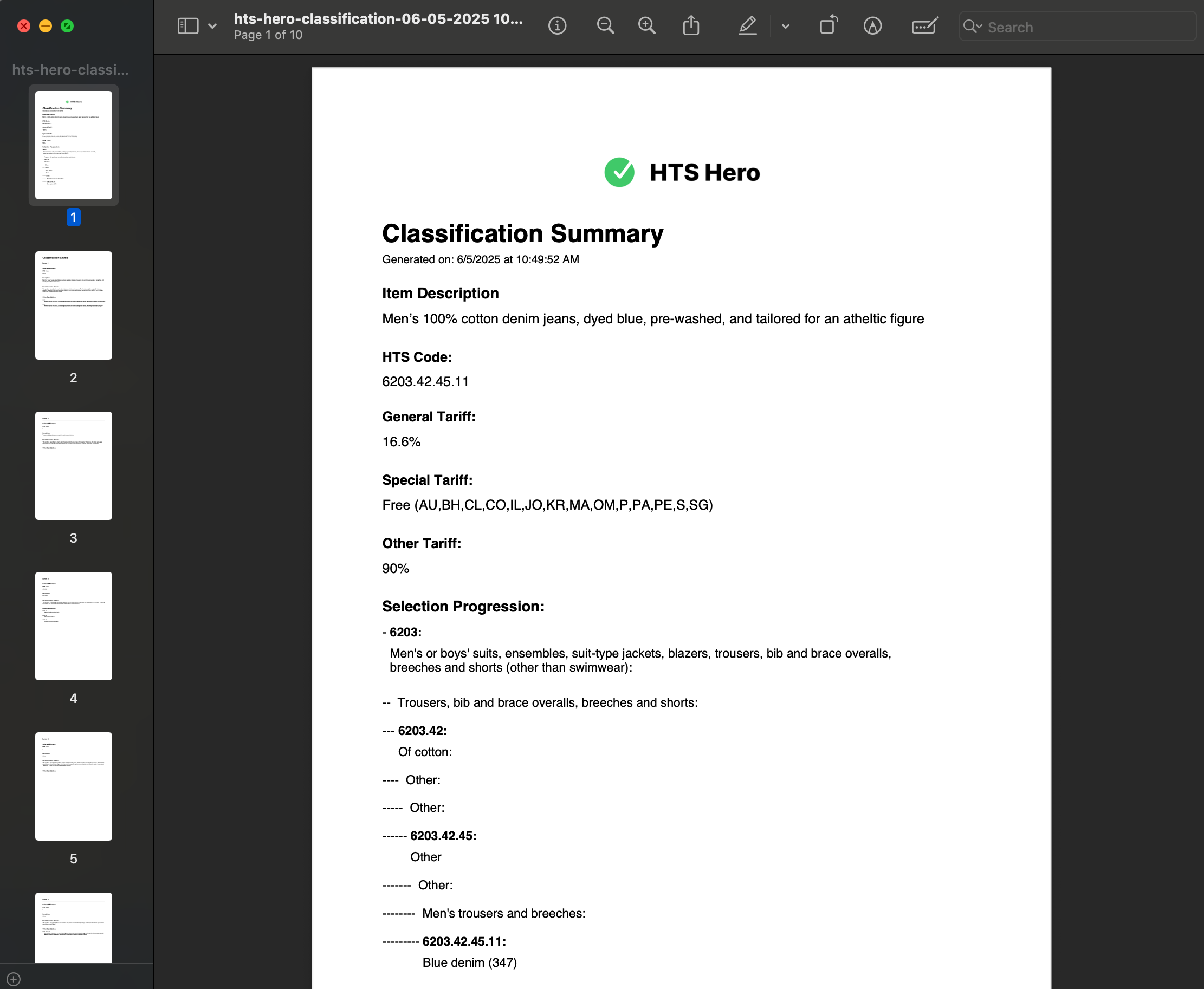 Classification Report Image